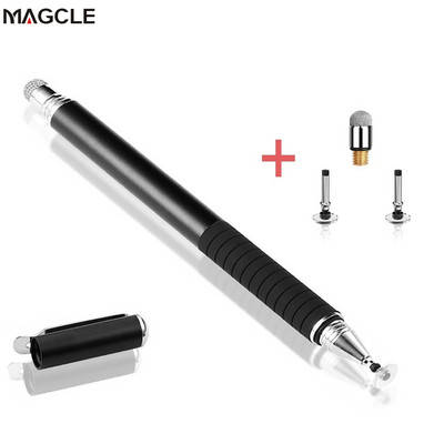 Universal 2 σε 1 στυλό αφής ινών σχεδίασης Tablet Stylus Stylus για έξυπνο τηλέφωνο χωρητικής οθόνης με δίσκους και άκρες ινών