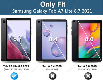 Για Samsung Galaxy Tab A7 Lite 8,7 ιντσών SM-T225/T220/T227 Λεπτή ελαφριά έξυπνη θήκη Τριπλή βάση στήριξης για Galaxy Tab A7 Lite