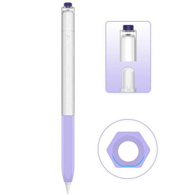 Protector de stilou din silicon moale pentru stilou capacitiv Husă de protecție Husă anti-alunecare pentru Apple Pencil 2