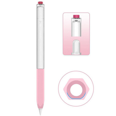 Protector de stilou din silicon moale pentru stilou capacitiv Husă de protecție Husă anti-alunecare pentru Apple Pencil 2