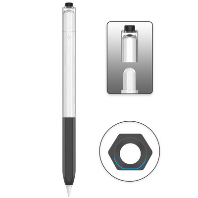 Protector de stilou din silicon moale pentru stilou capacitiv Husă de protecție Husă anti-alunecare pentru Apple Pencil 2