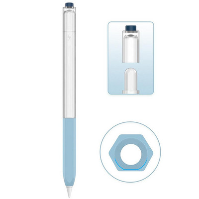 Protector de stilou din silicon moale pentru stilou capacitiv Husă de protecție Husă anti-alunecare pentru Apple Pencil 2