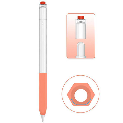 Protector de stilou din silicon moale pentru stilou capacitiv Husă de protecție Husă anti-alunecare pentru Apple Pencil 2