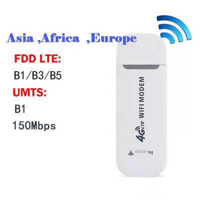 EATPOW 4G LTE vezeték nélküli USB-kulcs 150Mbps modemes WiFi router SIM-kártya nyílással autós hotspot zseb mobil WiFi adapter