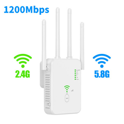 Ασύρματο 5Ghz WiFi Repeater Adapter 1200Mbps Router Wifi Booster 2,4G Long Range Extender 5G Wi-Fi Signal Access Point