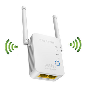 PIXLINK ασύρματος μίνι δρομολογητής WiFi Repeater Λειτουργία σημείου πρόσβασης Ενίσχυση κεραιών Ενισχυτής 2.4G Επέκταση σήματος Wi-Fi μεγάλης εμβέλειας