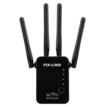 PIXLINK ασύρματος μίνι δρομολογητής WiFi Repeater Λειτουργία σημείου πρόσβασης Ενίσχυση κεραιών Ενισχυτής 2.4G Επέκταση σήματος Wi-Fi μεγάλης εμβέλειας