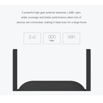 Глобална версия Xiaomi WiFi Router Amplifier Pro Router 300M Network Expander Repeater Power Extender Roteador 2 Antenna Home