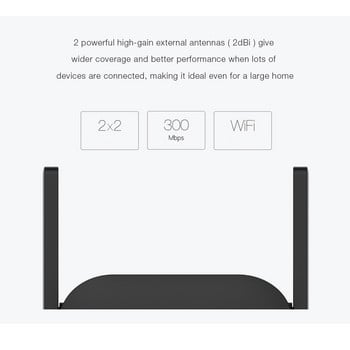 Глобална версия Xiaomi WiFi Router Amplifier Pro Router 300M Network Expander Repeater Power Extender Roteador 2 Antenna Home