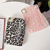 iPad Mini 6 tokhoz Fashion Leopard Print csuklópánt tartó Hátsó borító iPad Mini6 átlátszó ütésálló szilikon tabletta hüvely