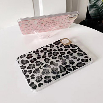 Για iPad Mini 6 θήκη Fashion Leopard Print Κάλυμμα πλάτης για λουράκι καρπού για iPad Mini6 Διαφανές μανίκι για ταμπλέτες σιλικόνης, αντικραδασμικό