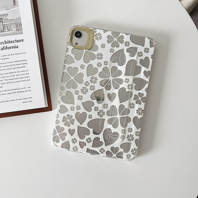 iPad Mini 6 tokhoz Fashion Leopard Print csuklópánt tartó Hátsó borító iPad Mini6 átlátszó ütésálló szilikon tabletta hüvely
