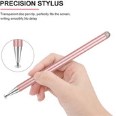 Fém aktív lemez Stylus S Pen kapacitív érintőképernyős Univerzális Író Rajz Tablet Notebook Intelligens ceruza IPAD-hoz Pink Fekete