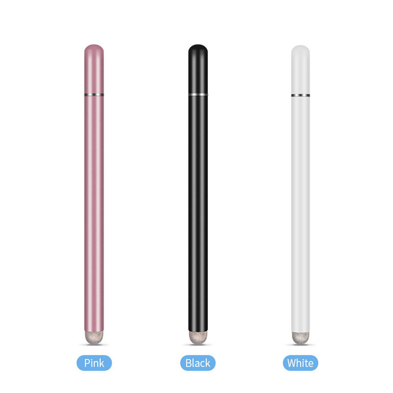 Fém aktív lemez Stylus S Pen kapacitív érintőképernyős Univerzális Író Rajz Tablet Notebook Intelligens ceruza IPAD-hoz Pink Fekete