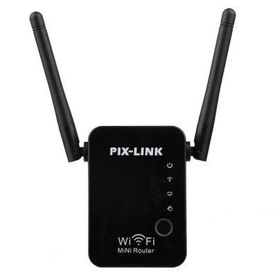 PIXLINK WiFi átjátszó 300 Mbps erősítő Router/ Booster/AP Hálózati tartománybővítő Router Power Extender Roteador 2/4 Antenna