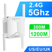 5G WiFi repetitor Wifi pojačalo signala Wifi Extender Mrežni Wi fi pojačivač 1300Mbps 5 Ghz bežični Wi-fi repetitor velikog dometa