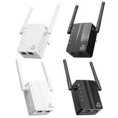 Vezeték nélküli WiFi átjátszó kétsávos 300 Mbps jelerősítő erősítő 2 antenna WiFi hatótávolság bővítő Wlan LAN port router erősítő