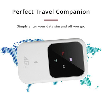 1 комплект бял 150Mbps LTE MIFI модем Mobile Wifi със слот за SIM карта