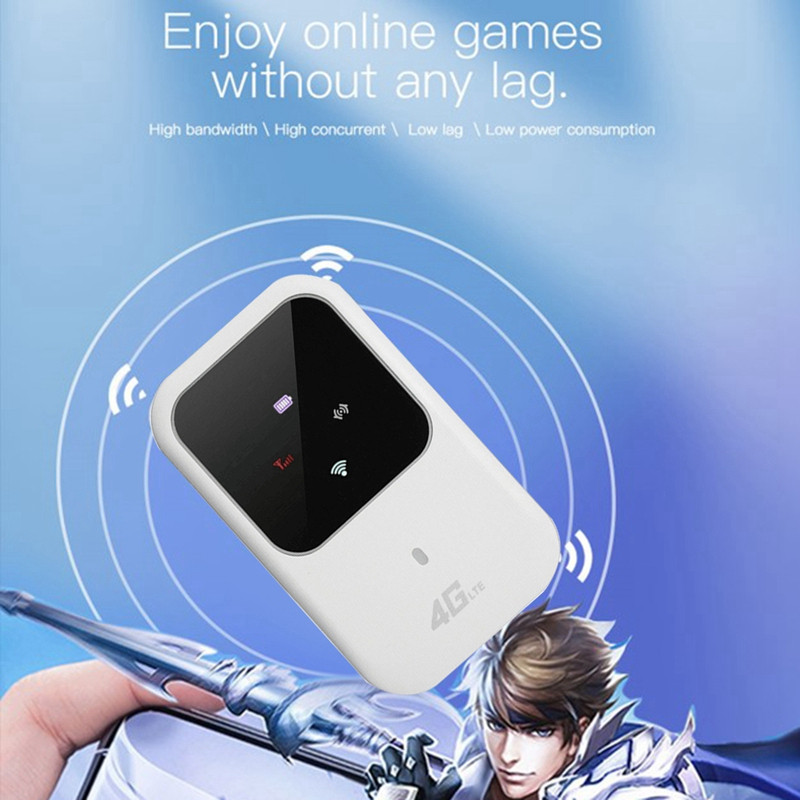 1 set alb 150Mbps LTE MIFI Modem Wifi mobil cu slot pentru card SIM