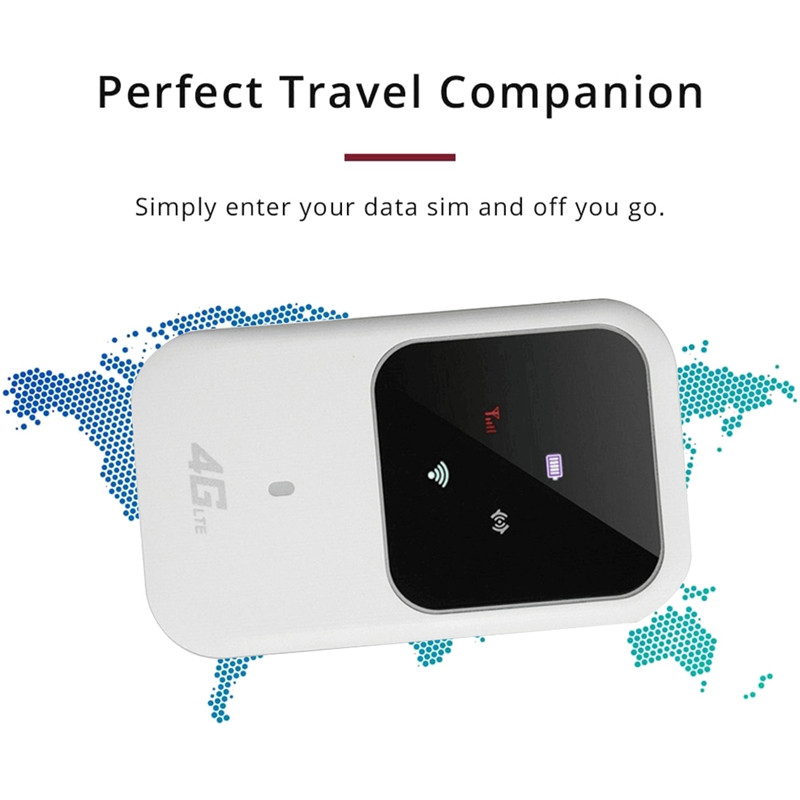1 set alb 150Mbps LTE MIFI Modem Wifi mobil cu slot pentru card SIM