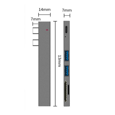 Hub USB Multi-Dispozitiv Computer Laptop Desktop Hub USB Cititor de carduri SD/TF Adaptor Hub multitip C pentru laptop MacBook Pro