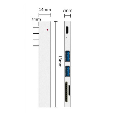 Hub USB Multi-Dispozitiv Computer Laptop Desktop Hub USB Cititor de carduri SD/TF Adaptor Hub multitip C pentru laptop MacBook Pro