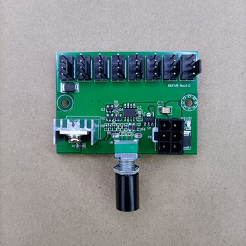 Компютърна кутия 12V Miner Контролер на скоростта на вентилатора 8-канален вентилаторен хъб PWM Високомощен контролер за насилствен вентилатор Регулиращ регулатор