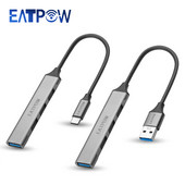 EATPOW 4 porturi Usb Splitter HUB 3.0 Tip C Adaptor USB Hub USB pentru Xiaomi Lenovo Macbook Pro Air Pro PC Accesorii pentru computer