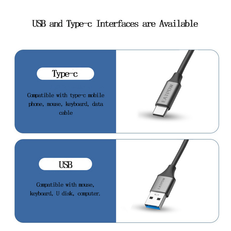 EATPOW 4 portu USB sadalītāja HUB 3.0 C tipa USB centrmezgla usb adapteris Xiaomi Lenovo Macbook Pro Air Pro datora datora piederumiem