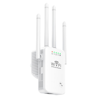WiFi vezeték nélküli átjátszó WiFi bővítő 300Mbps erősítő WIFI jelerősítő hálózati erősítő AP funkció átjátszó 4 antenna
