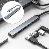 Spliter pentru laptop 5 în 1 PC Hub USB C Transfer de date Livrare energie Adaptor multiport Gigabit Ethernet Hub tip C Adaptor LAN RJ45