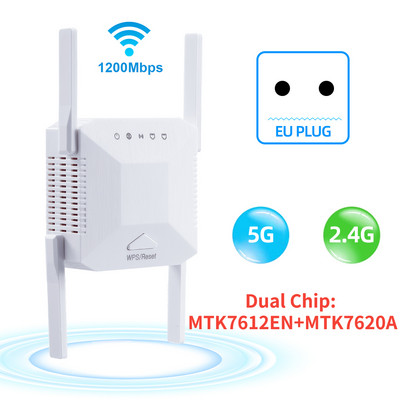 5G WiFi átjátszó Wifi erősítő jel routerhez wifi bővítő jelerősítő 1200Mbps 5 Ghz nagy hatótávolságú vezeték nélküli Wi-fi átjátszó