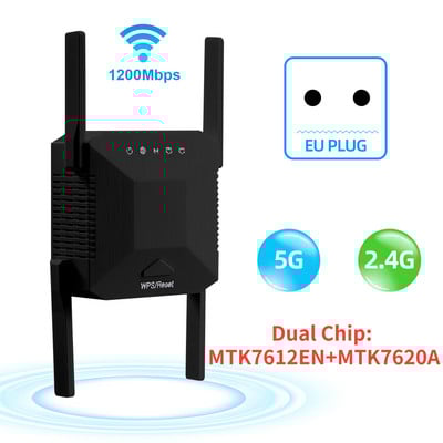 5G WiFi átjátszó Wifi erősítő jel routerhez wifi bővítő jelerősítő 1200Mbps 5 Ghz nagy hatótávolságú vezeték nélküli Wi-fi átjátszó