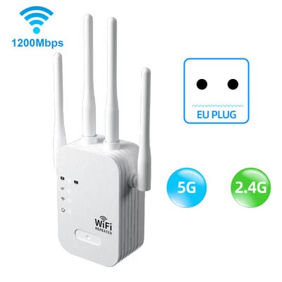 5G WiFi átjátszó Wifi erősítő jel routerhez wifi bővítő jelerősítő 1200Mbps 5 Ghz nagy hatótávolságú vezeték nélküli Wi-fi átjátszó