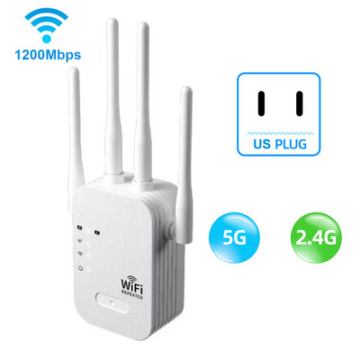5G WiFi átjátszó Wifi erősítő jel routerhez wifi bővítő jelerősítő 1200Mbps 5 Ghz nagy hatótávolságú vezeték nélküli Wi-fi átjátszó