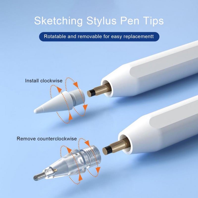 6 ks hrotov na ceruzky, tiché písanie, citlivosť pera, jemné ovládanie čiar, skicovanie, stylus, hroty pre Apple Pencil 1. a 2. generácie