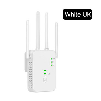 Διπλής ζώνης 5 GHz/2,4 GHz WiFi Repeater Ασύρματη επέκταση εύρους WiFi με 4 κεραίες 3 λειτουργίες ευρεία κάλυψη Η.Β./Η.Π.Α./ΕΕ για οικιακό ξενοδοχείο