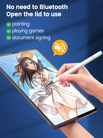 HAZR 3 в 1 писалка за таблет със сензорен екран за iPad Xiaomi Samsung, Apple Pencil Touch Pen за таблет, телефон, стилус писалка за Android iOS