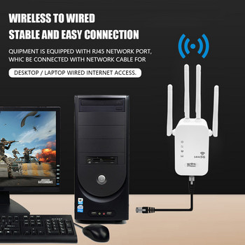 5Ghz безжичен WiFi ретранслатор 1200Mbps рутер Wifi усилвател 2.4G Wifi удължител за голям обхват 5G Wi-Fi усилвател на сигнала Ретранслатор Wifi