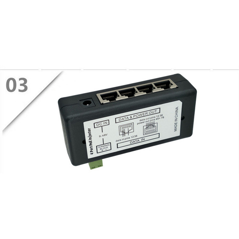 Adaptor de alimentare PoE cu 4 porturi Modul de conectare universală Accesorii de adaptare pentru injector de energie electrică Accesorii