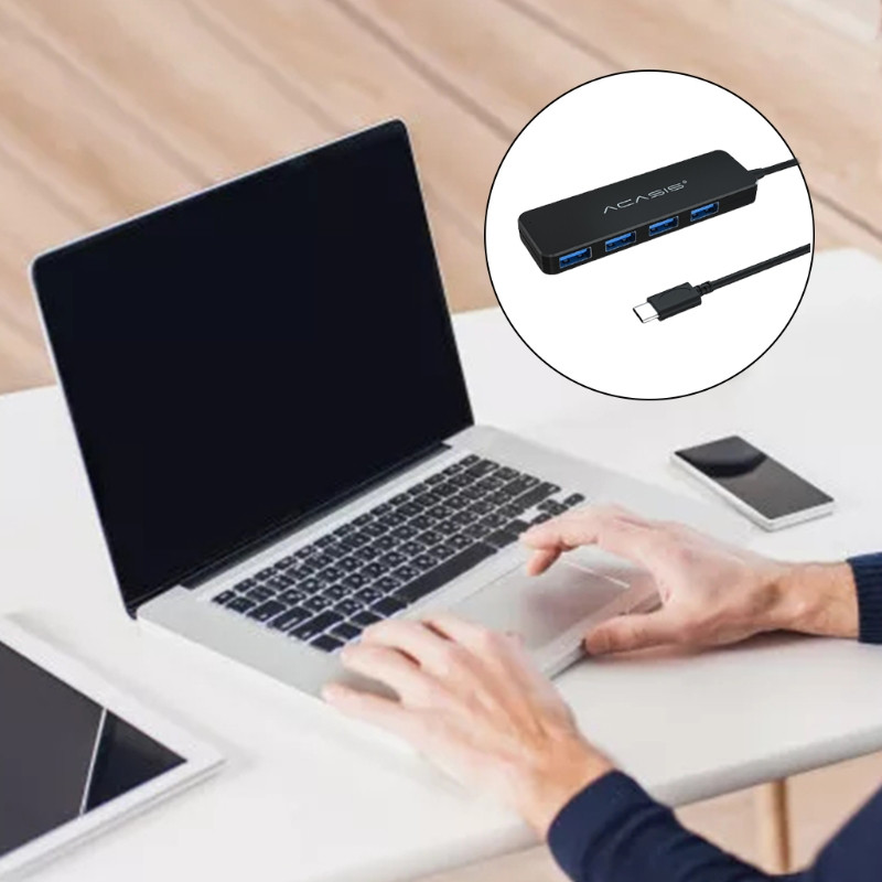 Hub ușor Adaptor USB USB 3.0 USB 2.0 Splitter extern cu 4 porturi de mare viteză pentru PC iMac Laptop Accesorii pentru computer