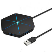 1 buc 6 porturi pentru NOUL HUB Splitter cu cititor de carduri TF SD Indicator OTG RGB Încărcare telefon Computer Extender Hexagon Splitter