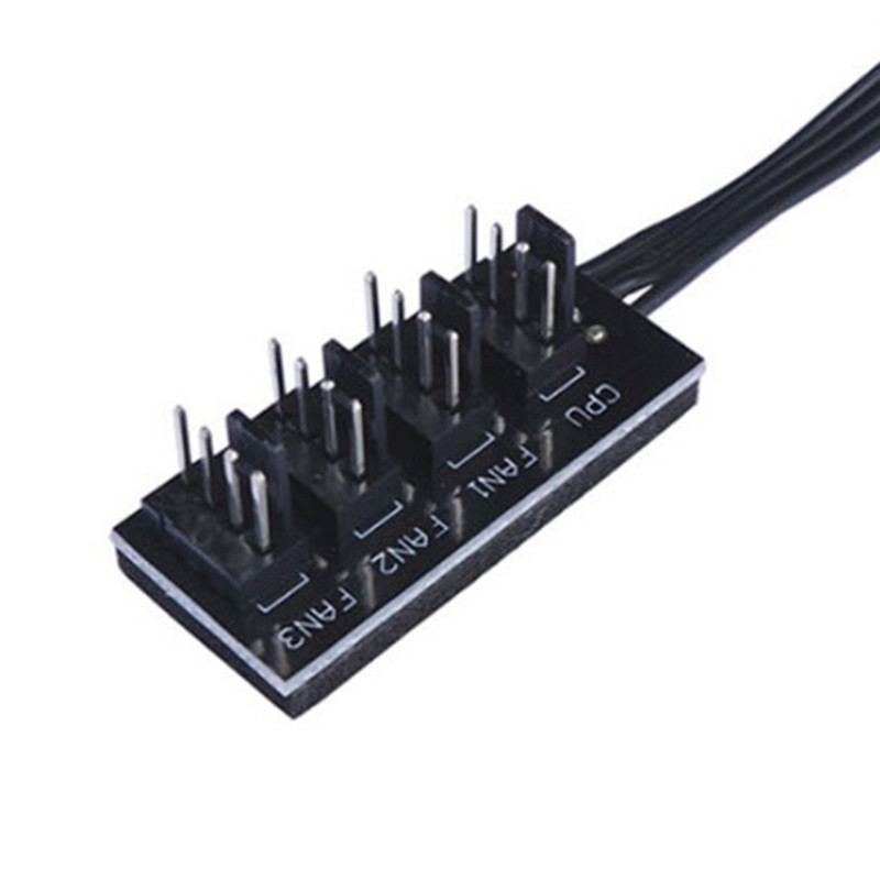 5 buc. Carcasa computerului Fan Hub Cablu prelungitor HUB ventilator 4Pin Controlul temperaturii Placă de expansiune Splitter