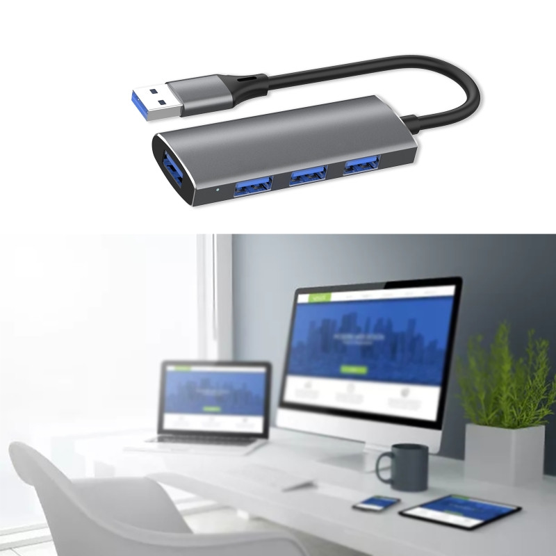 Adaptor Hub de mare viteză Hub USB Mini USB 2.0 Splitter cu 4 porturi pentru PC Laptop