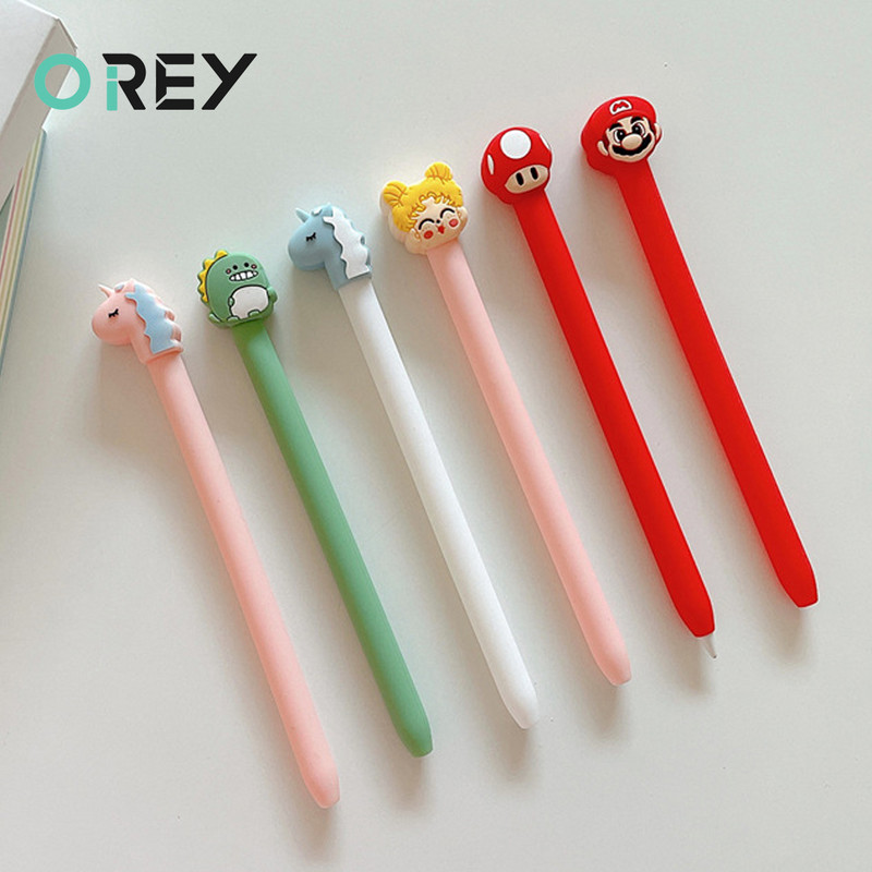 Kawaii aranyos puha szilikon tokok Apple Pencil 1 Case Tablet érintőtollhoz Cartoon Stylus Cover Esésgátló Apple Ceruza 1.