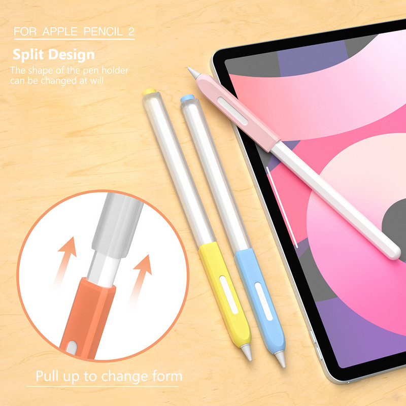 Apple Pencil 2 Case Mīksts silikona aizsargapvalks Apple Pencil 2. paaudzes iPad zīmuļa apvalkam Apple Pencil Case