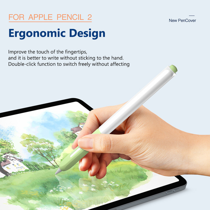 Apple Pencil 2 Case Mīksts silikona aizsargapvalks Apple Pencil 2. paaudzes iPad zīmuļa apvalkam Apple Pencil Case