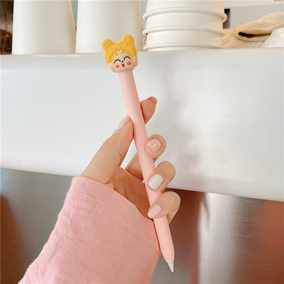 Kawaii mieli minkšti silikoniniai dėklai, skirti Apple Pencil 2 Case Tablet Touch Pen Cartoon Stylus Cover Apsaugos nuo kritimo, Apples Pencil 2nd