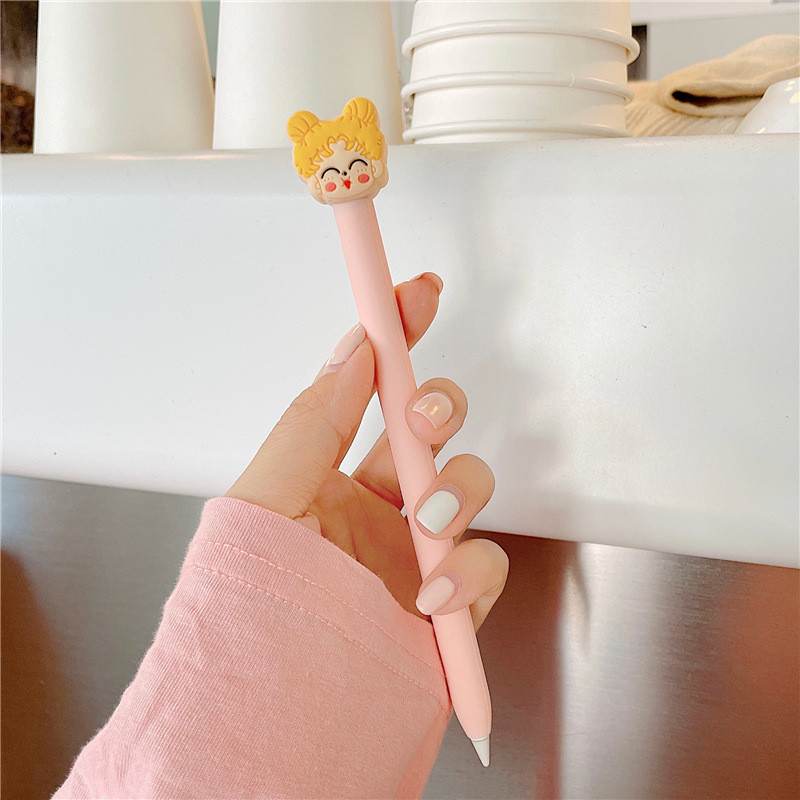 Kawaii mieli minkšti silikoniniai dėklai, skirti Apple Pencil 2 Case Tablet Touch Pen Cartoon Stylus Cover Apsaugos nuo kritimo, Apples Pencil 2nd