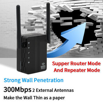 Ασύρματο Wifi Repeater 300Mbps Wifi Extender 2.4G Wifi Signal Booster Home Wifi Router Range Enmplifier with Router Mode